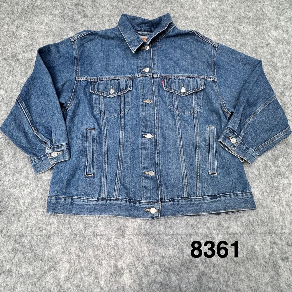 Levis Baggy Trucker Jacket Men's Size X Large Blue Denim New With Tags
